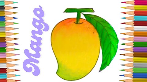 how to draw a mango/easy mango drawing mango drawing for kids/ national fruit drawing/ summer fruit