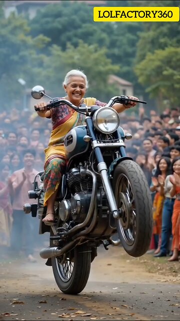 Elderly Woman Rides Bike Like a Pro 😨