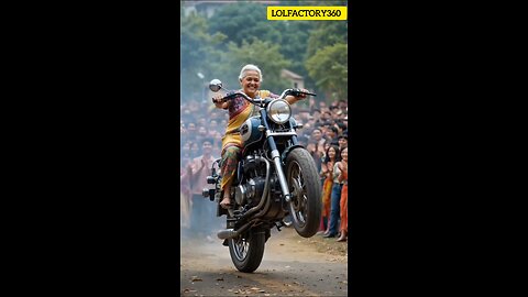 Elderly Woman Rides Bike Like a Pro 😨