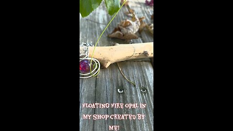 Floating Fire Opal in my shop created by me. Christmas gift ideas!