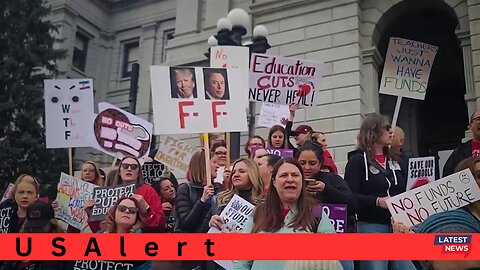 Teachers protest cuts to education funding