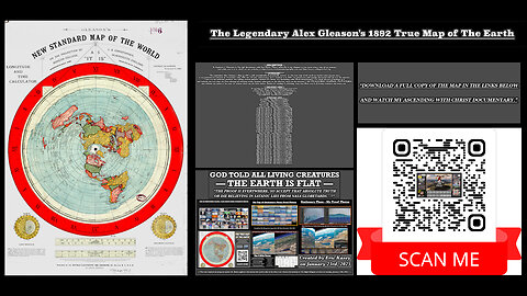 The Legendary Alex Gleason's 1892 True Map of The Earth