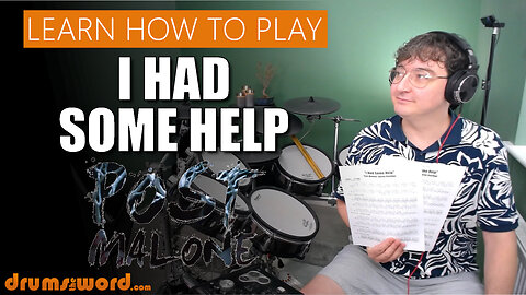 ★ I Had Some Help (Post Malone) ★ Drum Lesson PREVIEW | How To Play Song (Aaron Sterling)