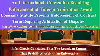 An International Convention Requiring Enforcement of Foreign Arbitration Award Doesn't Apply