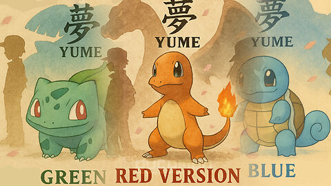 Pokemon Yume 夢 Red/Green/Blue - GB ROM Hack, improved gameplay, map, expanded storylines, post-game