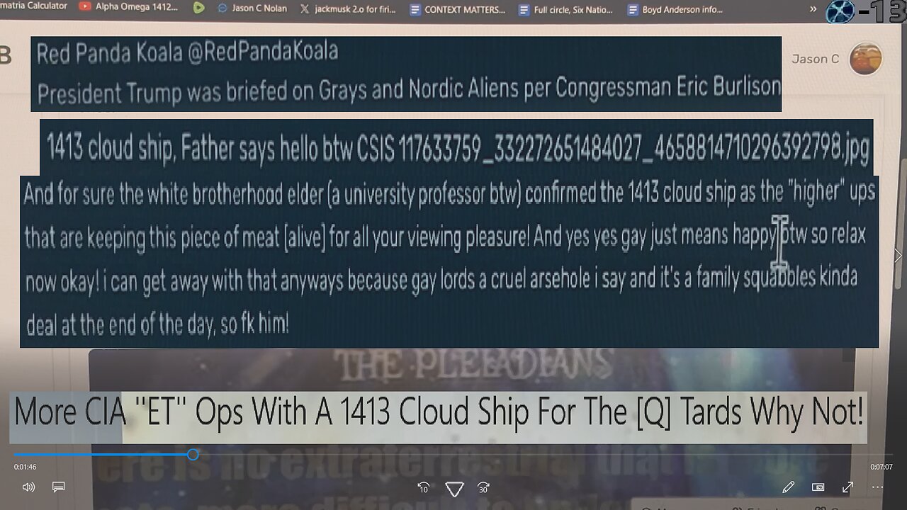 More CIA ''ET'' Ops With A 1413 Cloud Ship For The [Q] Tards Why Not!