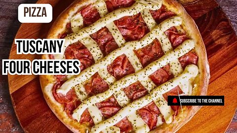 Half Toscana, Half Four Cheese – A Pizza Full of Flavor! 🔥🧀🍕