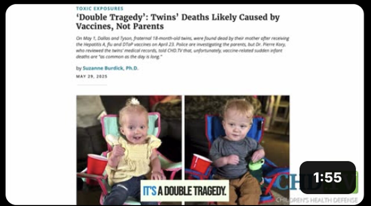 🚨Twin toddlers DIE a week after receiving three vaccines…