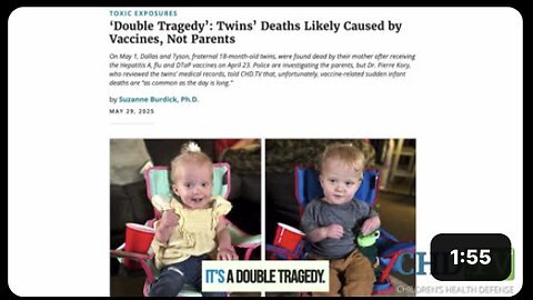 🚨Twin toddlers DIE a week after receiving three vaccines…