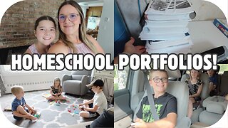 MAKING HOMESCHOOL PORTFOLIOS & A FUN DAY OUT! | MOM VLOG