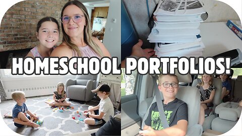 MAKING HOMESCHOOL PORTFOLIOS & A FUN DAY OUT! | MOM VLOG