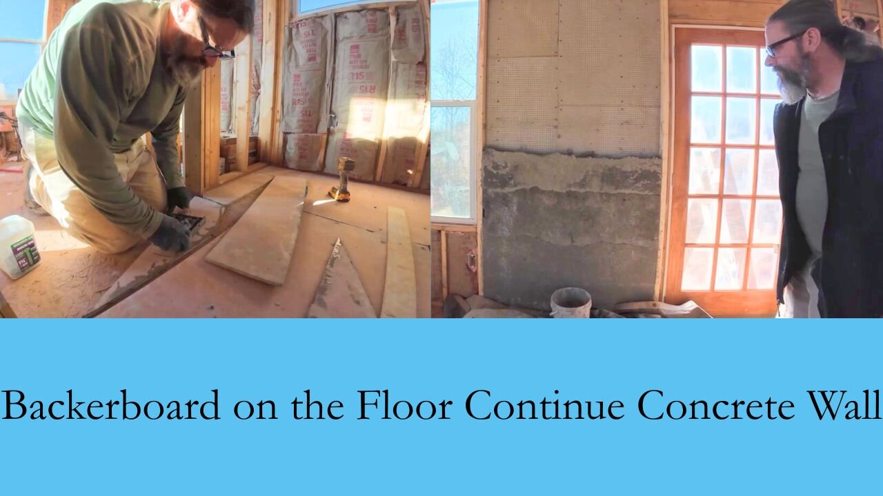 Backboard on the Floor & Continue Concrete Wall