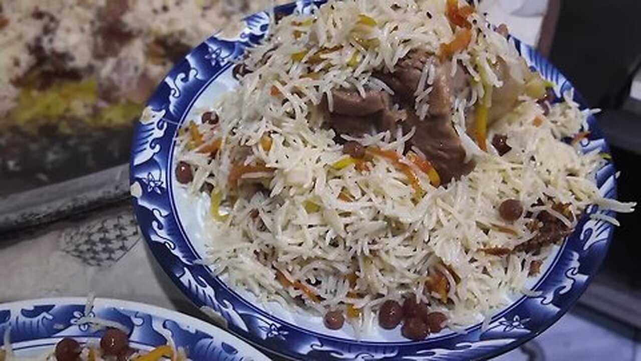 100 KG Unique Afghan Kabuli Pulao _ Giant rice meat prepared _ Street food