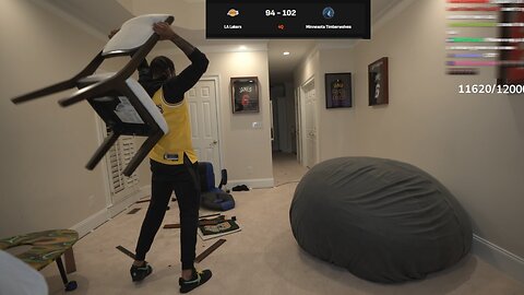 Tylil Destroys His Room after Los Angeles Lakers Eliminated from the Playoffs