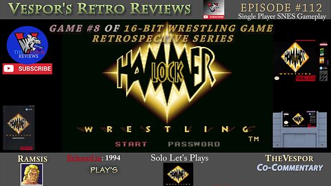 Hammerlock Wrestling | SNES | Jaleco | 16-Bit Wrestling Game Retrospective #8 | 🤼🎮
