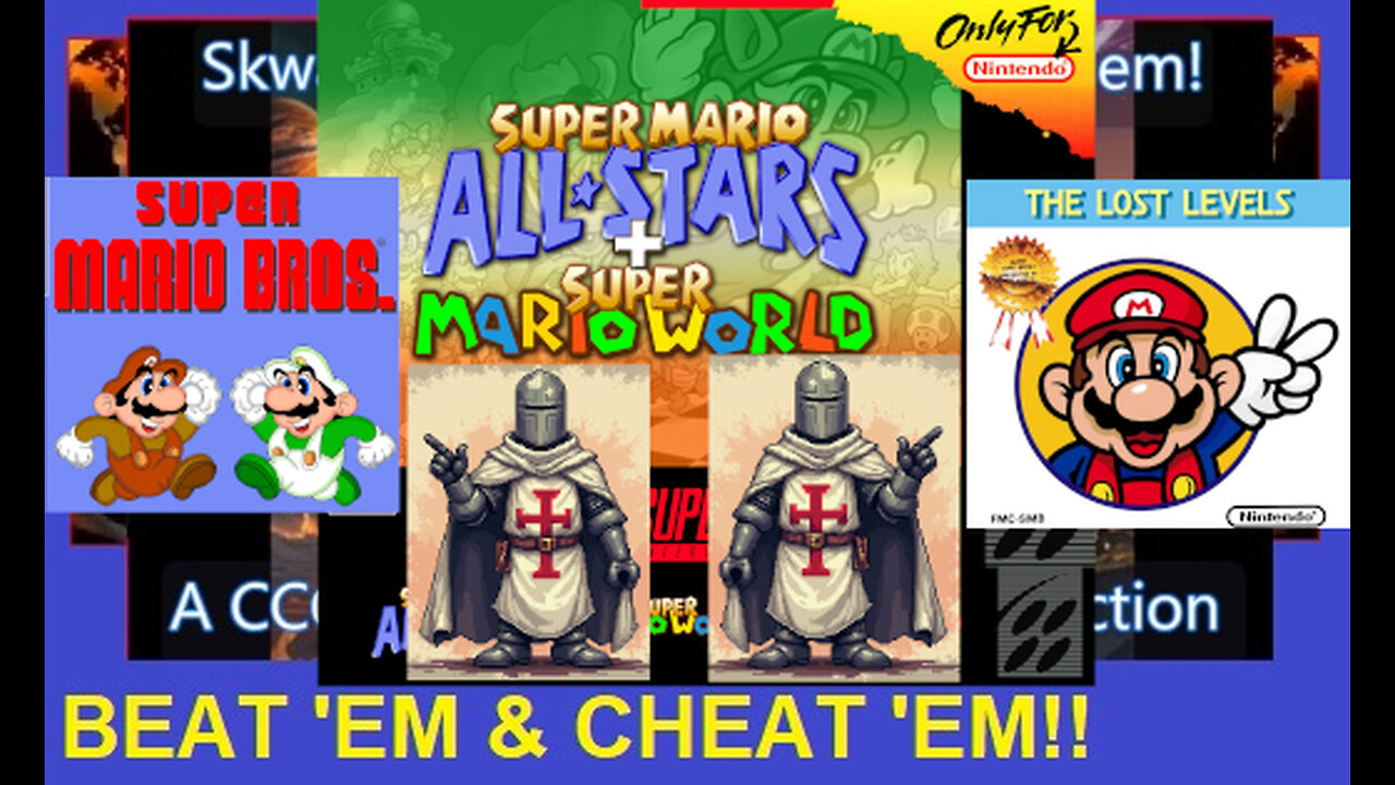 SUPER MARIO ALL-STARS (SMB1 AND LL) - SNES - Beat 'em and Cheat 'em!!