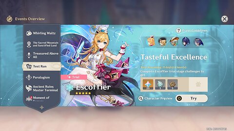 Character Introduction — "Tasteful Excellence" Escoffier - Genshin Impact - Version 5.6