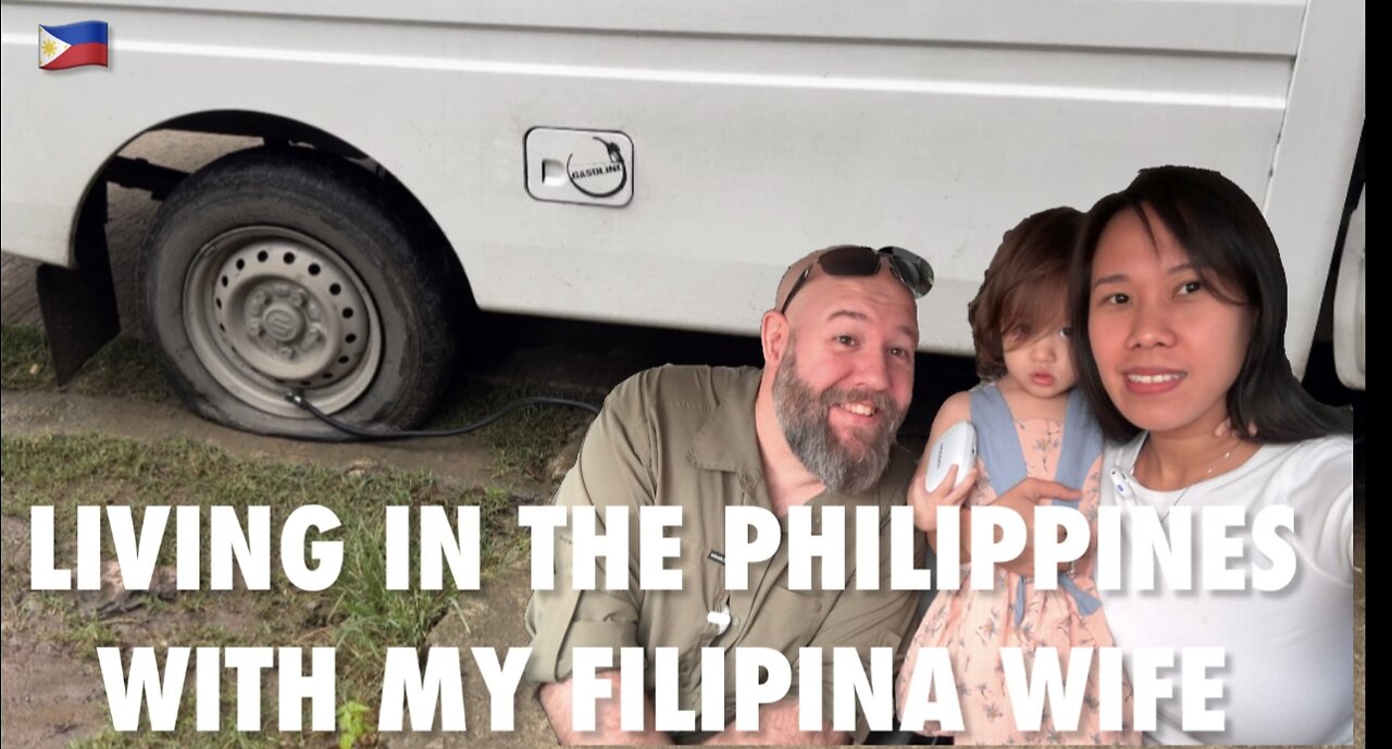 FLAT TIRE and Running Errands on a Rainy Day-Philippines Life!