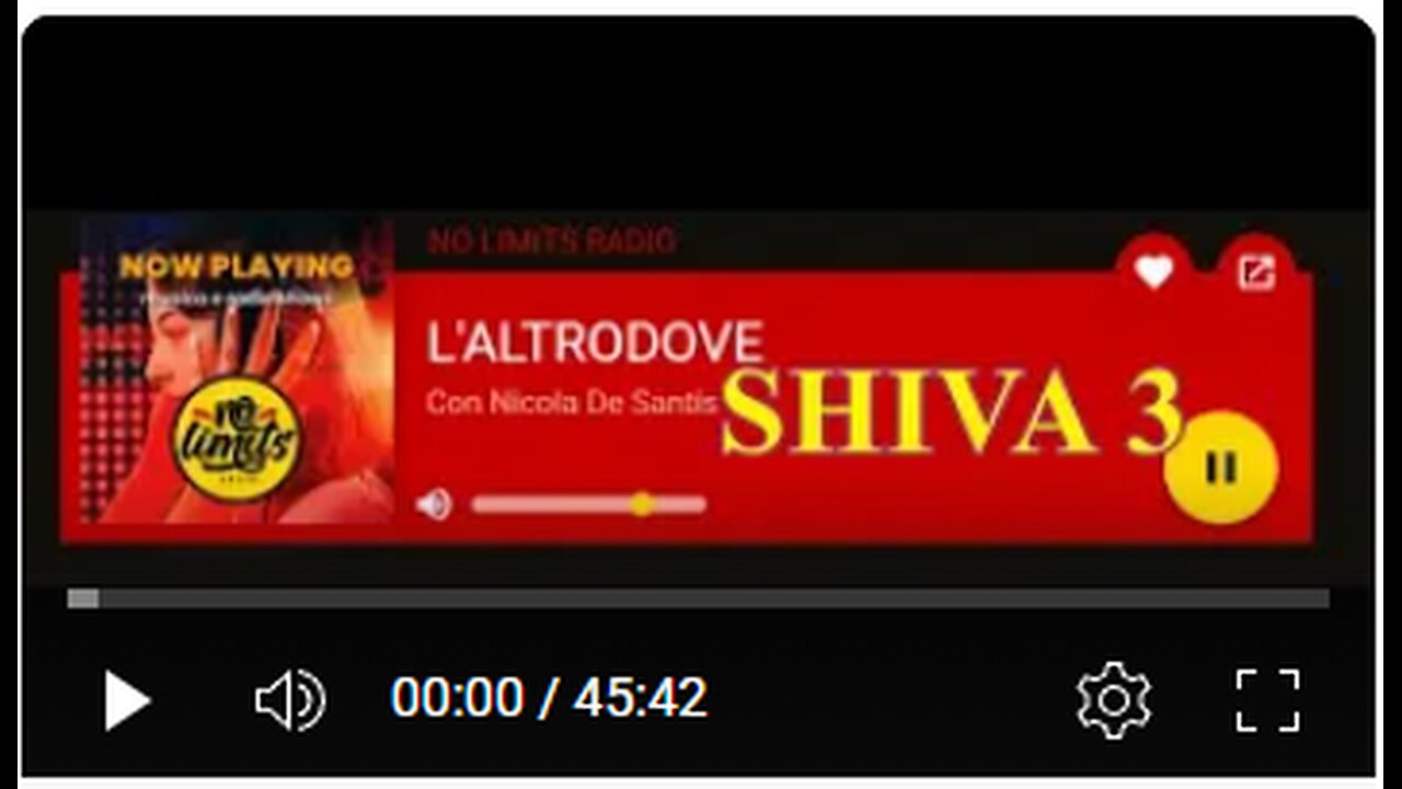 6.Radio Programma "L'ALTRODOVE" rubrica "ANDANDO PER FIUMI" SHIVA 3 NO LIMITS RADIO 500mila ascolti