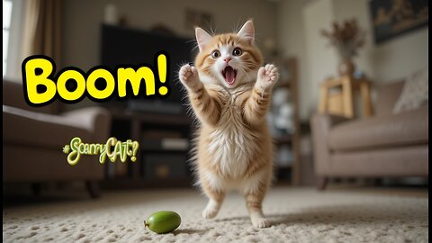 Boom,Scared me! #exlittlebeans #funny_cats #cat #funny_videos