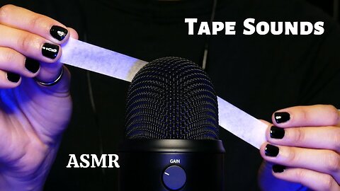 ASMR Tape on Microphone (no talking, crinkles, sticky sounds)