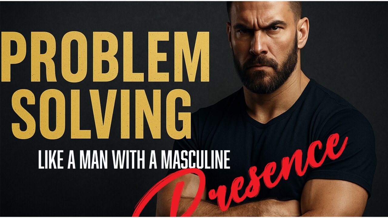 Problem solving Like a man with a masculine presence.