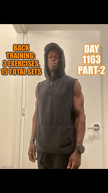 Back Training: 3 Exercises, 15 Sets (Day 1163 Part-2)