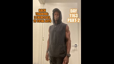 Back Training: 3 Exercises, 15 Sets (Day 1163 Part-2)