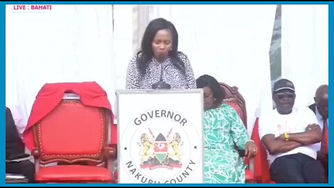 Governor Susan Kihika mention Wamunyoro in her Speech