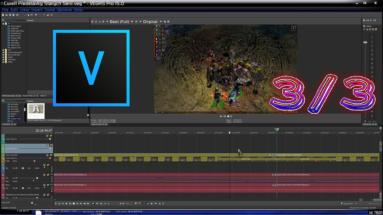 Video Creation Tutorials |06| Magix Vegas Pro Basics part ³⁄₃ [EN/CZ]