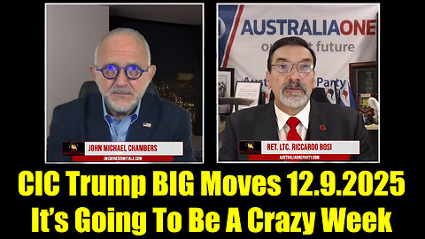 Riccardo Bosi & JMC: CIC Trump BIG Moves 12.9.25 - It’s Going To Be A Crazy Week