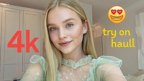 4k yellow transparent try on haul | see through transparent lingerie & micro bikini try on haul