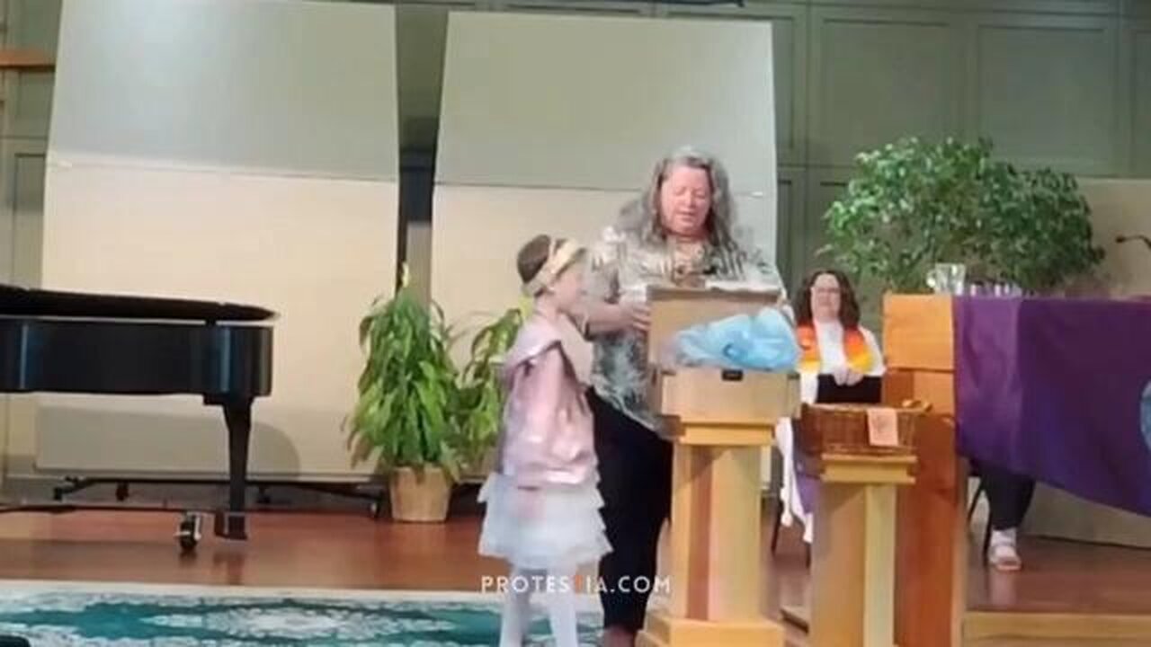 Gay Lutheran Church grooms a young boy dressed as a girl