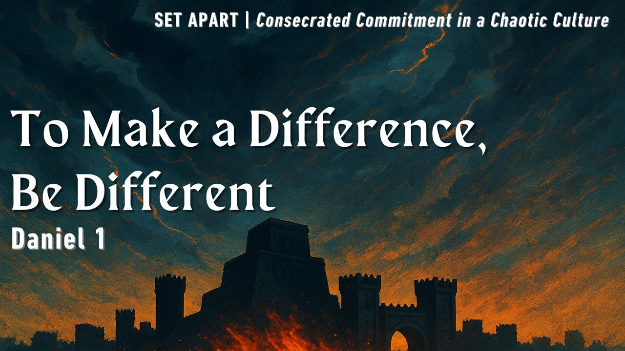 June 1, 2025 // To Make a Difference, Be Different // Set Apart