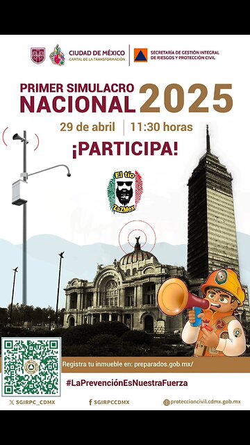 ¿Estás listo para el Primer Simulacro Nacional 2025? 🚨