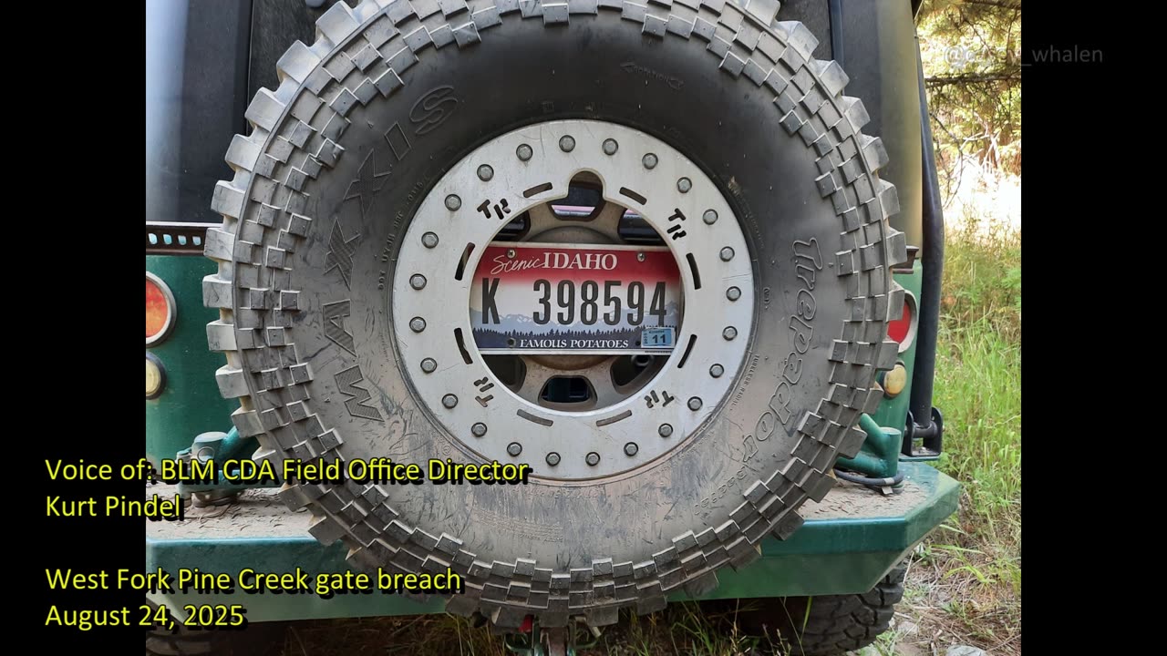 Discussion With BLM CDA Office Director Kurt Pindel Regarding WFPC August 28 2025