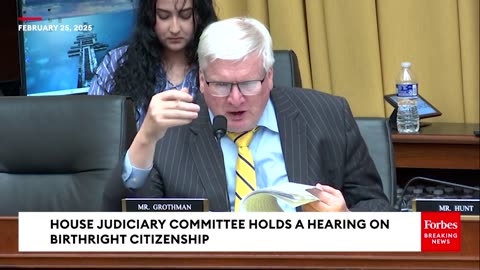 'If Your Wife Goes To Italy & Has A Baby, Does She Become An Italian Citizen?': Grothman To Witness