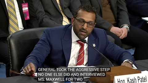 A Good FBI Director would Aswer the Question but Not Kash Patel.....