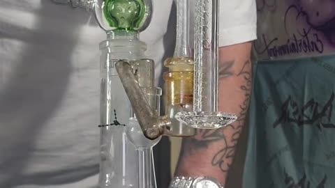 ✨Phoenix Star Glycerin Bong with Ball Perc in Action #bongguy #420