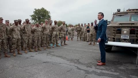 Sec of War Pete Hegseth & American Troops Gathered To Pray For Charlie Kirk.