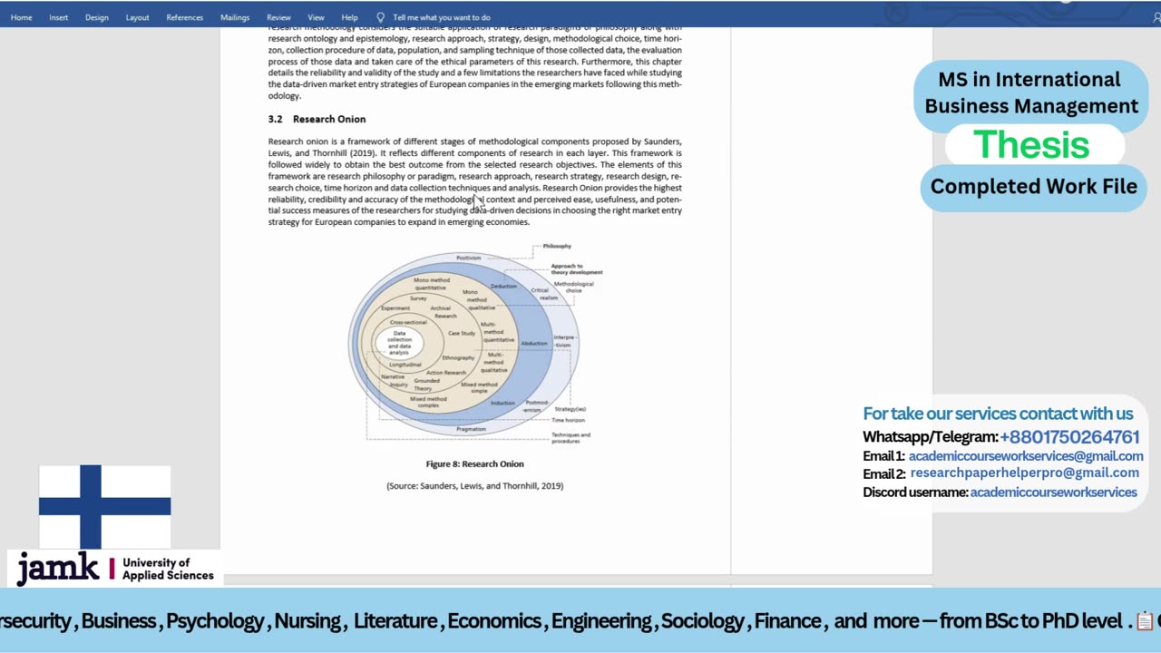 Student Work (Thesis) | MS Internationa Business Final Thesis | JAMK University of Applied Sciences