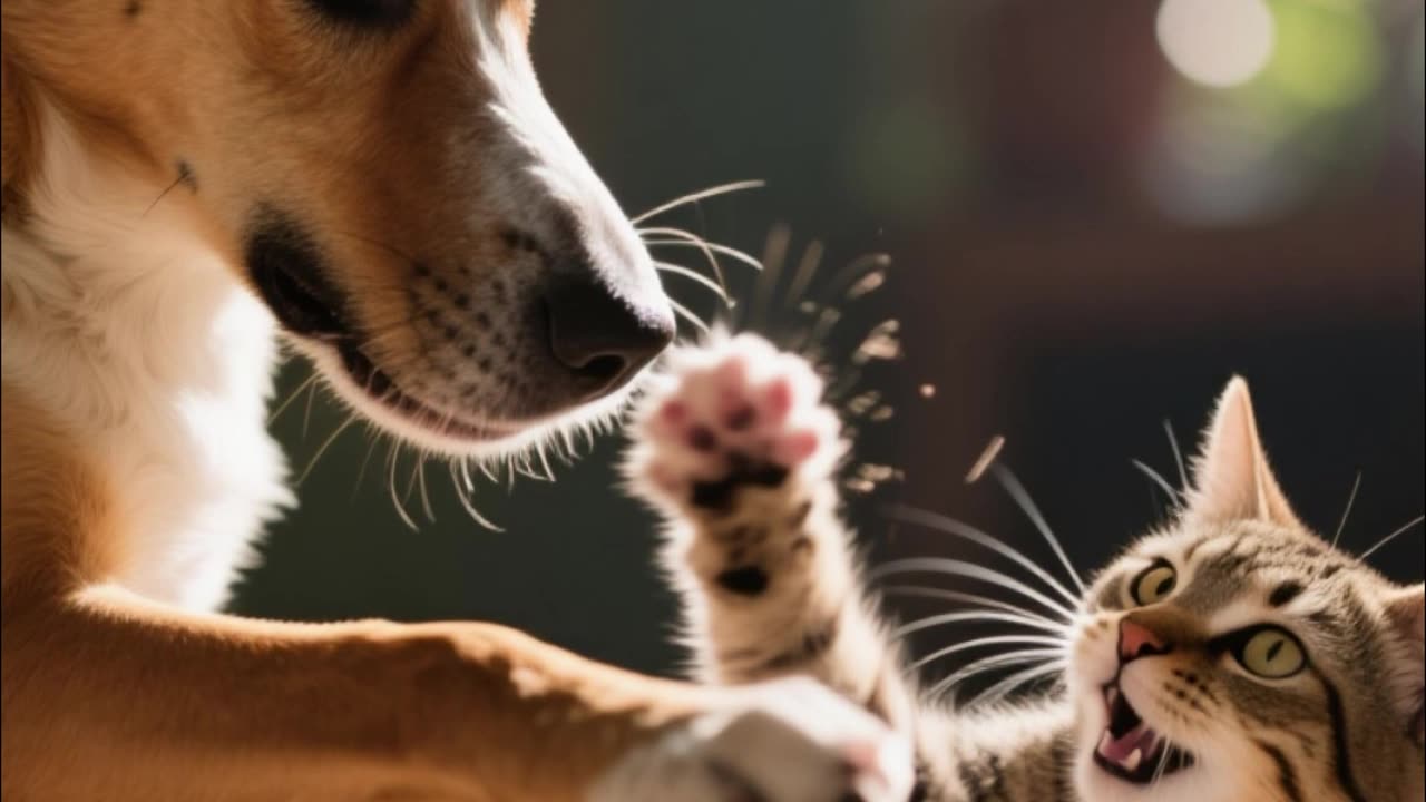 Unlikely Best Friends: Cat & Dog Cuteness Overload 🐱🐶❤️