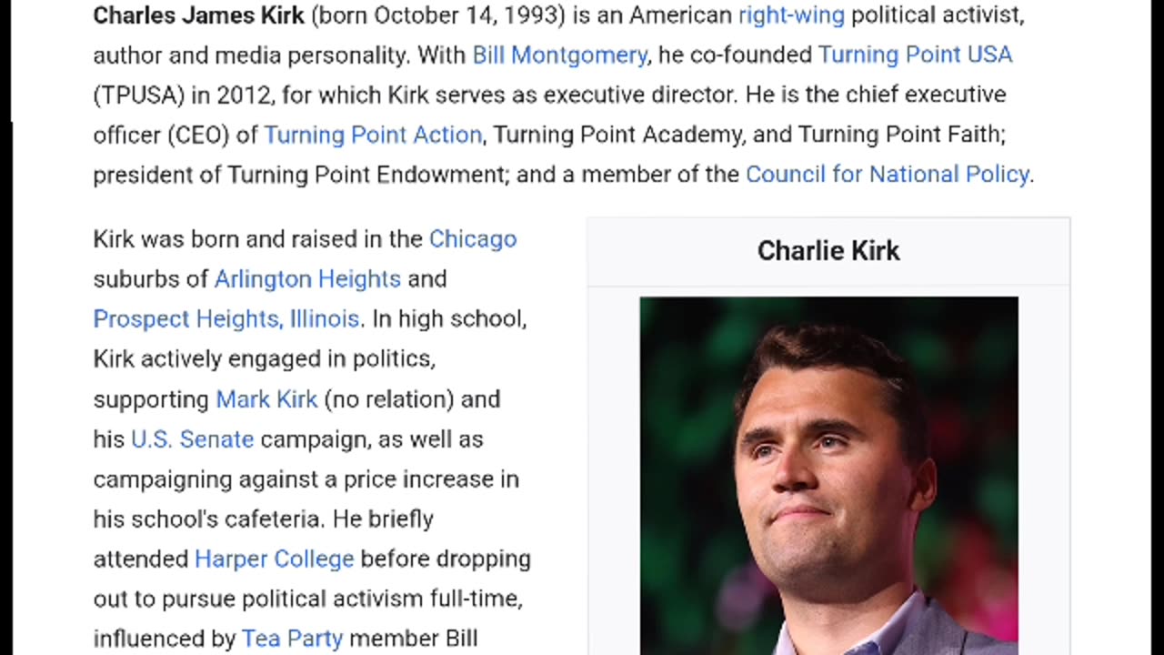 Charlie Kirk Shot- Innuendos for Last Days