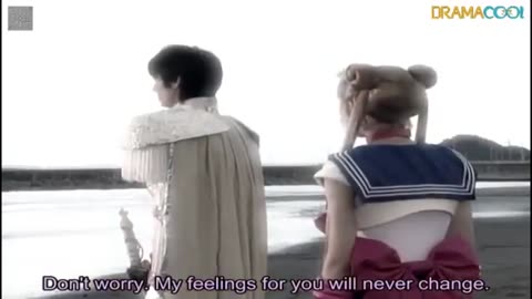 Usagi & Mamoru sailor moon live action act 44 Usagi tells Luna she saw Mamoru