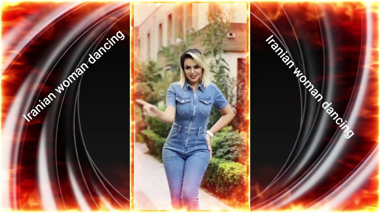 Iranian woman dancing and singing