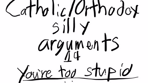 Catholic/Orthodox silly arguments 14