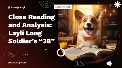 Close Reading and Analysis: Layli Long Soldier’s “38” - Essay Example