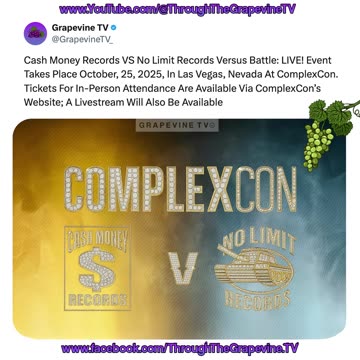 Cash Money VS No Limit Verzuz: Oct 25, 2025 At ComplexCon Las Vegas. Tickets & Livestream Available.