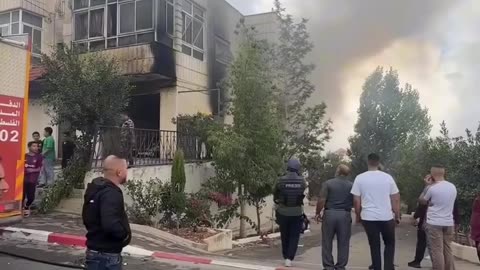 The Israeli occupation forces blow up a house and detain a Palestinian