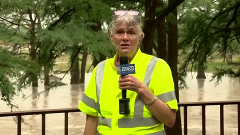 Video shows woman stuck in tree after treading floodwaters for 20 miles across Texas